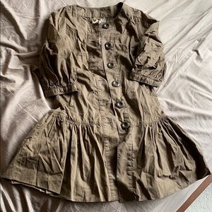 ✨Priorities brown shirt dress blouse! Size s!